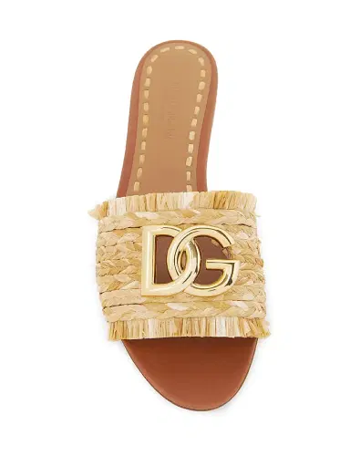 Dolce & Gabbana Women's Logo Woven Sandals - Legno Natural - Size 11.5 | Thumbnail 4 Dolce & Gabbana Women's Logo Woven Sandals - Legno Natural - Size 11.5 | Thumbnail 4