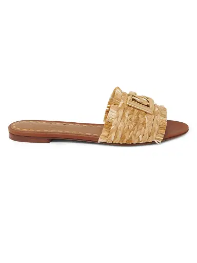 Dolce & Gabbana Women's Logo Woven Sandals - Legno Natural - Size 11.5 | Thumbnail 1 Dolce & Gabbana Women's Logo Woven Sandals - Legno Natural - Size 11.5 | Thumbnail 1