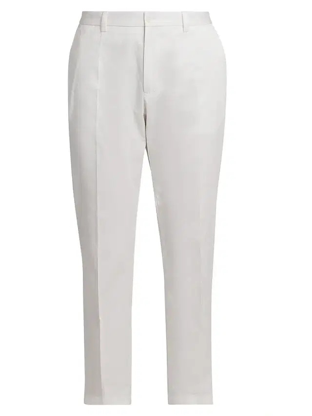 Men's Stretch Cotton Gabardine Trousers - Bianco