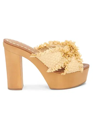 Dolce & Gabbana Women's Knotted Raffia Platform Sandals - Legno Sabbia - Size 10.5 | Thumbnail 1 Dolce & Gabbana Women's Knotted Raffia Platform Sandals - Legno Sabbia - Size 10.5 | Thumbnail 1