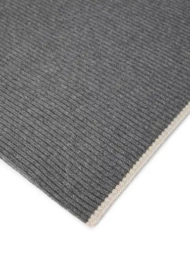 Brunello Cucinelli Women's Cashmere English Rib Knit Scarf with Monili Grey | Thumbnail 4 Brunello Cucinelli Women's Cashmere English Rib Knit Scarf with Monili Grey | Thumbnail 4