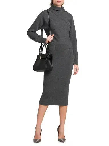 Tom Ford Women's Rib-Knit Cashmere-Cotton Pencil Skirt | Thumbnail 2 Tom Ford Women's Rib-Knit Cashmere-Cotton Pencil Skirt | Thumbnail 2