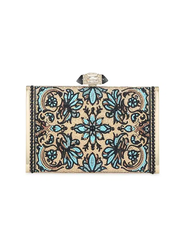 Women's Crystal-Embellished Convertible Clutch - Champagne Prosecco Multi