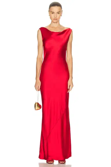 Norma Kamali Sleeveless Low Back Drape Gown | Thumbnail 2