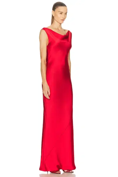 Norma Kamali Sleeveless Low Back Drape Gown | Thumbnail 3