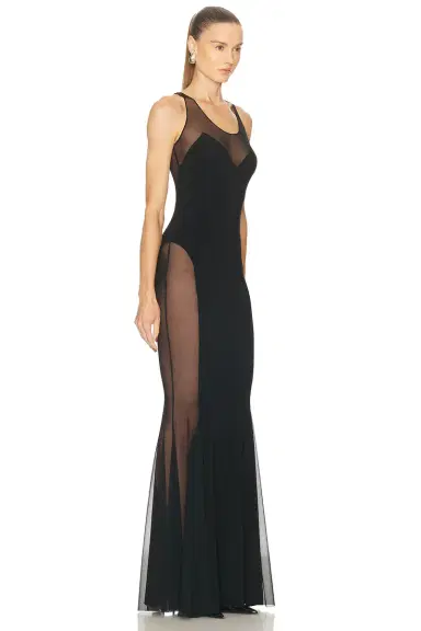 Norma Kamali Low Back Racer Fishtail Gown | Thumbnail 2
