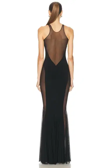 Norma Kamali Low Back Racer Fishtail Gown | Thumbnail 3