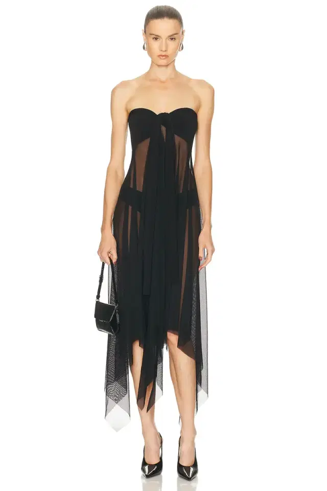 Norma Kamali Convertible Combo Midcalf Dress