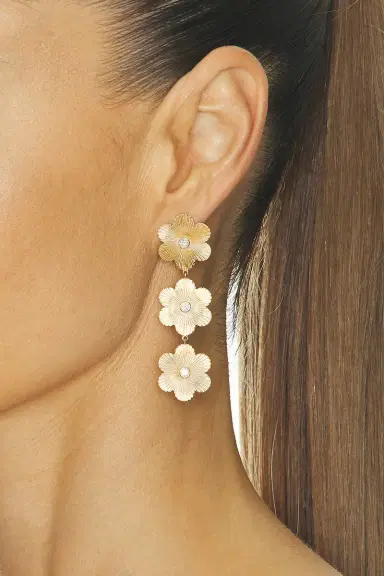 Siena Jewelry Flower Drop Earrings | Thumbnail 2