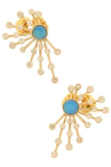 Siena Jewelry Diamond Opal Earrings | Thumbnail 1