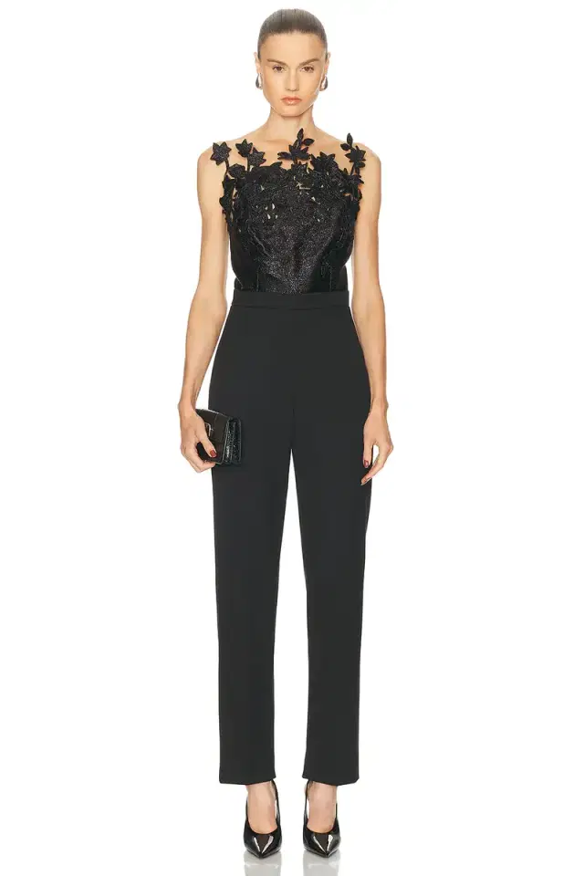 Oscar de la Renta Strapless Jumpsuit