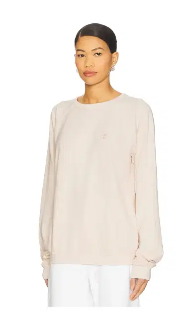 Eterne Oversized Lightweight French Terry Raglan Sweatshirt | Thumbnail 2