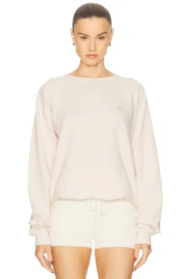 Eterne Oversized Lightweight French Terry Raglan Sweatshirt | Thumbnail 3