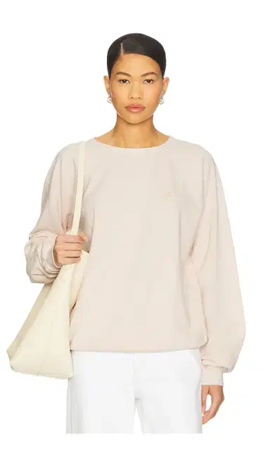 Eterne Oversized Lightweight French Terry Raglan Sweatshirt | Thumbnail 1