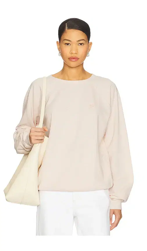 Eterne Oversized Lightweight French Terry Raglan Sweatshirt