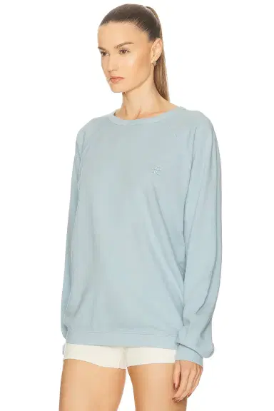 Eterne Oversized Lightweight French Terry Raglan Sweatshirt | Thumbnail 2