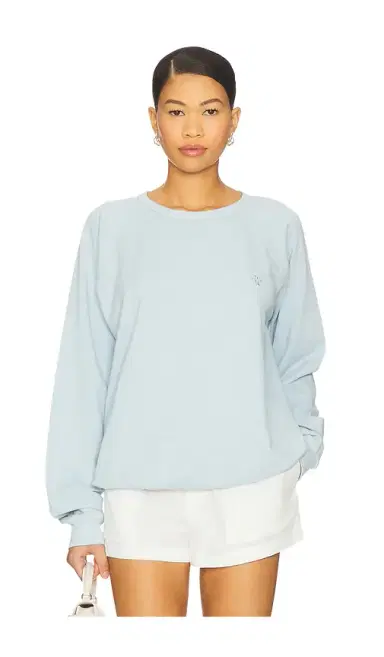 Eterne Oversized Lightweight French Terry Raglan Sweatshirt | Thumbnail 6
