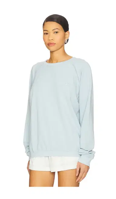 Eterne Oversized Lightweight French Terry Raglan Sweatshirt | Thumbnail 7
