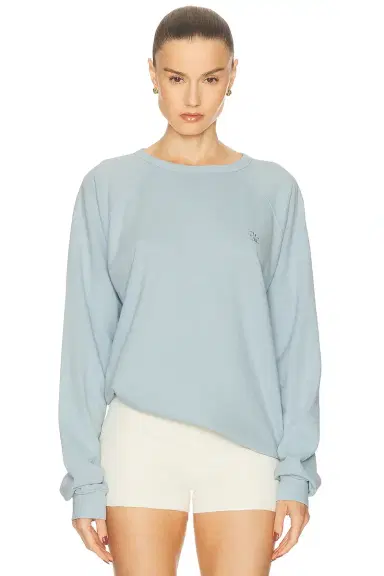 Eterne Oversized Lightweight French Terry Raglan Sweatshirt | Thumbnail 1