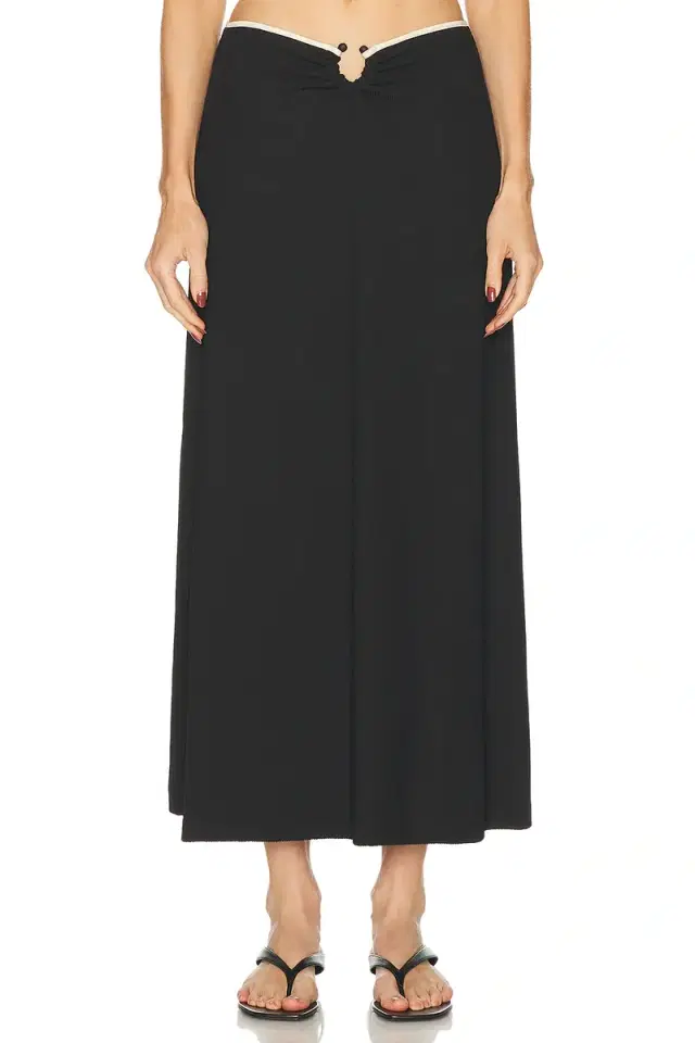 Johanna Ortiz Crinkle Keel Midi Skirt
