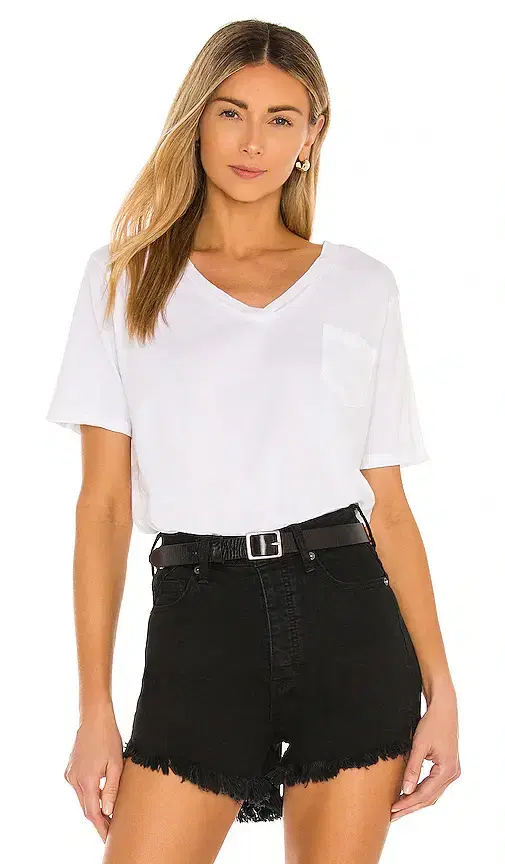 Light Weight Jersey V Neck Pocket Tee