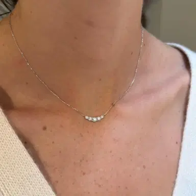 Wish Fine Jewelry 0.27ct Diamond 14K Gold Dainty Chain Necklace | Thumbnail 2 Wish Fine Jewelry 0.27ct Diamond 14K Gold Dainty Chain Necklace | Thumbnail 2