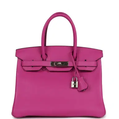 HERMÈS Pre-owned Hermes Birkin 30 Magnolia Novillo Palladium Hardware | Thumbnail 1 HERMÈS Pre-owned Hermes Birkin 30 Magnolia Novillo Palladium Hardware | Thumbnail 1