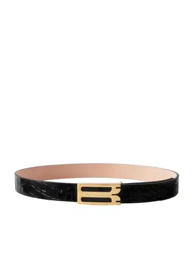 Victoria Beckham Frame Croc-effect Leather Belt | Thumbnail 1 Victoria Beckham Frame Croc-effect Leather Belt | Thumbnail 1