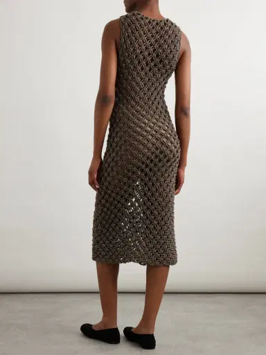 Alaïa Macramé Cotton-blend Midi Dress | Thumbnail 3 Alaïa Macramé Cotton-blend Midi Dress | Thumbnail 3