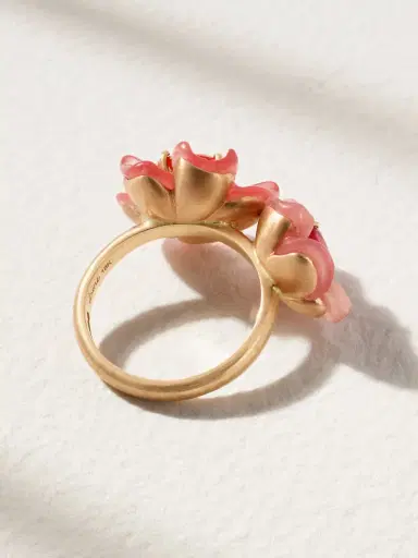 Irene Neuwirth Tropical Flower Duet 18-karat Rose Gold Multi-stone Ring | Thumbnail 3