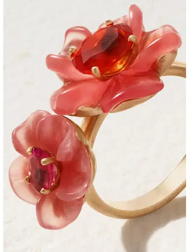 Irene Neuwirth Tropical Flower Duet 18-karat Rose Gold Multi-stone Ring | Thumbnail 4
