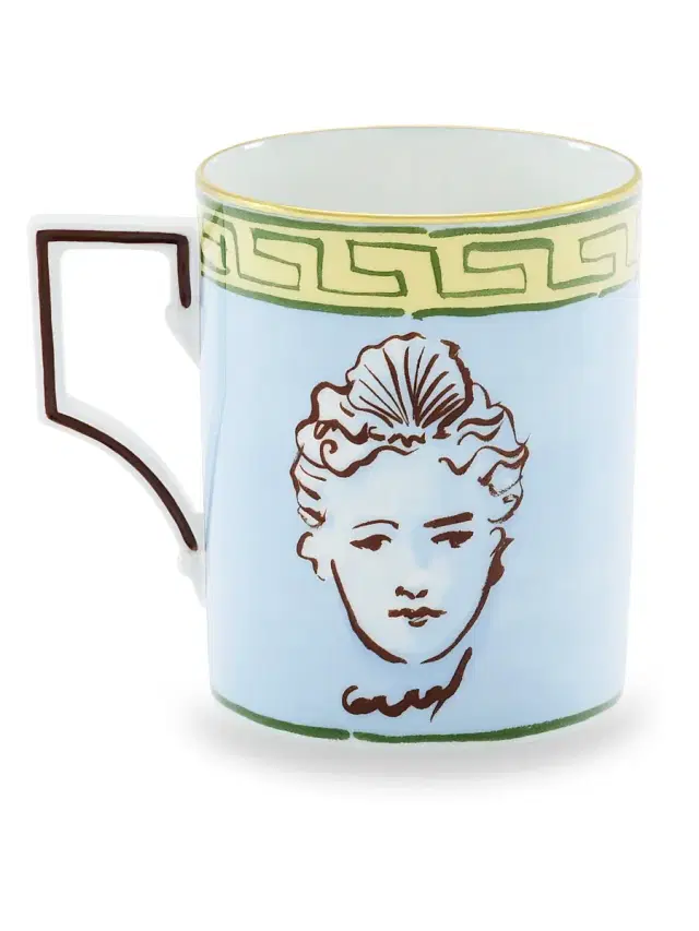 Il Viaggio Di Nettuno Luna Mug - Celeste Giallo
