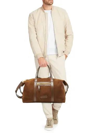 Tom Ford Men's Buckley Suede Holdall | Thumbnail 2 Tom Ford Men's Buckley Suede Holdall | Thumbnail 2