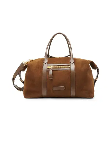 Tom Ford Men's Buckley Suede Holdall | Thumbnail 1 Tom Ford Men's Buckley Suede Holdall | Thumbnail 1
