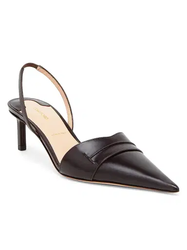 TOM FORD Women's Eva 55MM Leather Slingback Pumps - Espresso | Thumbnail 2 TOM FORD Women's Eva 55MM Leather Slingback Pumps - Espresso | Thumbnail 2