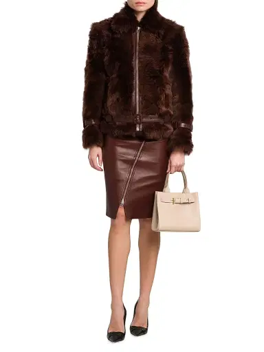 Tom Ford Women's Audrey Small Leather Top Handle Bag - Light Beige | Thumbnail 2