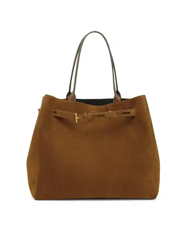 Tom Ford Women's Audrey Large Suede Tote Bag - Whisky | Thumbnail 1