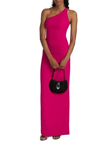 Vera Wang Bride Women's Alpes Asymmetric Crepe Column Gown | Thumbnail 3 Vera Wang Bride Women's Alpes Asymmetric Crepe Column Gown | Thumbnail 3