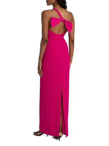 Vera Wang Bride Women's Alpes Asymmetric Crepe Column Gown | Thumbnail 5 Vera Wang Bride Women's Alpes Asymmetric Crepe Column Gown | Thumbnail 5