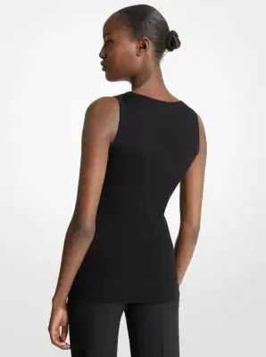 Michael Kors Collection Bette Cashmere Scoopneck Tank Top | Thumbnail 3