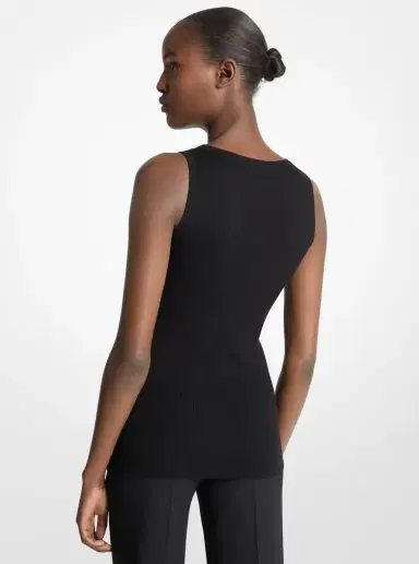 Michael Kors Collection Bette Cashmere Scoopneck Tank Top | Thumbnail 5