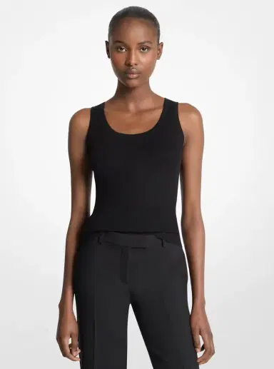 Michael Kors Collection Bette Cashmere Scoopneck Tank Top | Thumbnail 6