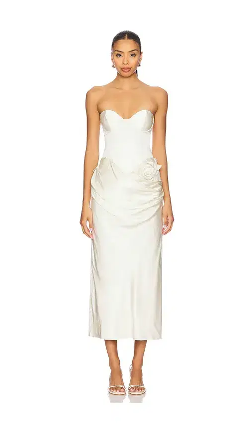 LPA Ilaria Corset Midi Dress