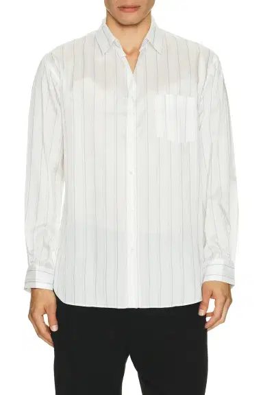 Comme des Garçons SHIRT Yarn Dyed Cupra Stripe Shirt | Thumbnail 4
