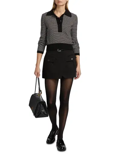 Frame Women's Denim A-Line Wrap Miniskirt | Thumbnail 2