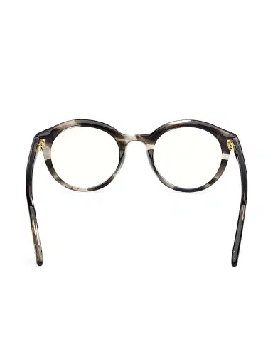 Tom Ford Men's 50MM Round Optical Eyeglasses - Striped Dark Grey Taupe | Thumbnail 5 Tom Ford Men's 50MM Round Optical Eyeglasses - Striped Dark Grey Taupe | Thumbnail 5