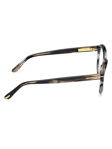 Tom Ford Men's 50MM Round Optical Eyeglasses - Striped Dark Grey Taupe | Thumbnail 7 Tom Ford Men's 50MM Round Optical Eyeglasses - Striped Dark Grey Taupe | Thumbnail 7