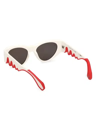 Christian Louboutin Women's Loubishark 54MM Cat-Eye Sunglasses - White Red | Thumbnail 4 Christian Louboutin Women's Loubishark 54MM Cat-Eye Sunglasses - White Red | Thumbnail 4