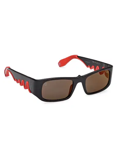 Christian Louboutin Women's Loubishark 53MM Rectangular Sunglasses - Black Smoke Red | Thumbnail 8 Christian Louboutin Women's Loubishark 53MM Rectangular Sunglasses - Black Smoke Red | Thumbnail 8