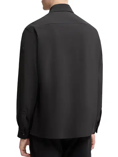 Moncler Men's Pocketed Snap Closure Shirt - Black | Thumbnail 3 Moncler Men's Pocketed Snap Closure Shirt - Black | Thumbnail 3